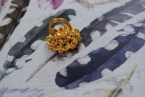 Adjustable Ring with White Stones - Image 2