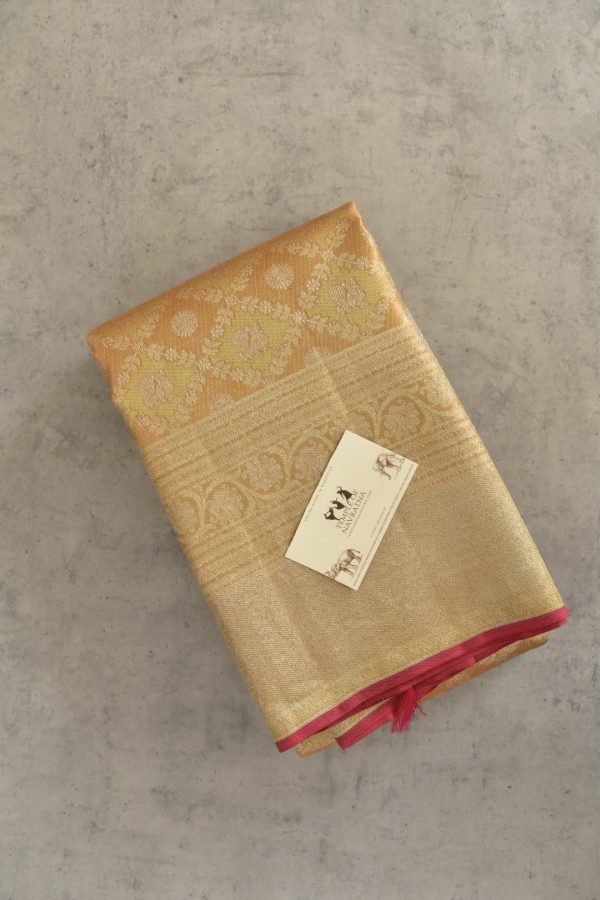 Gold Shade Pure Kanchipuram Silk Saree