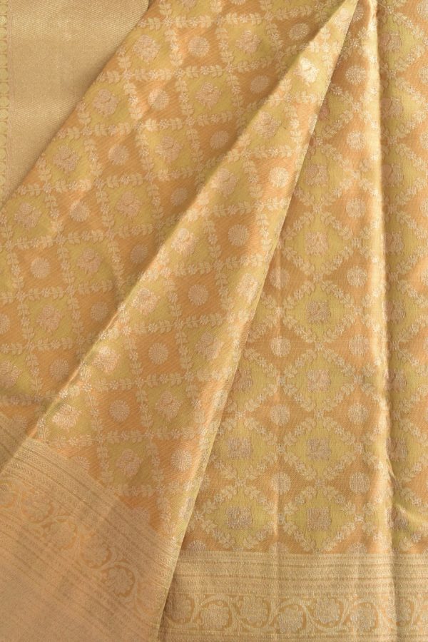 Gold Shade Pure Kanchipuram Silk Saree - Image 4