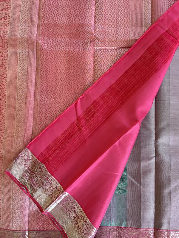 Lotus Kanchipuram Silk Saree - Image 4