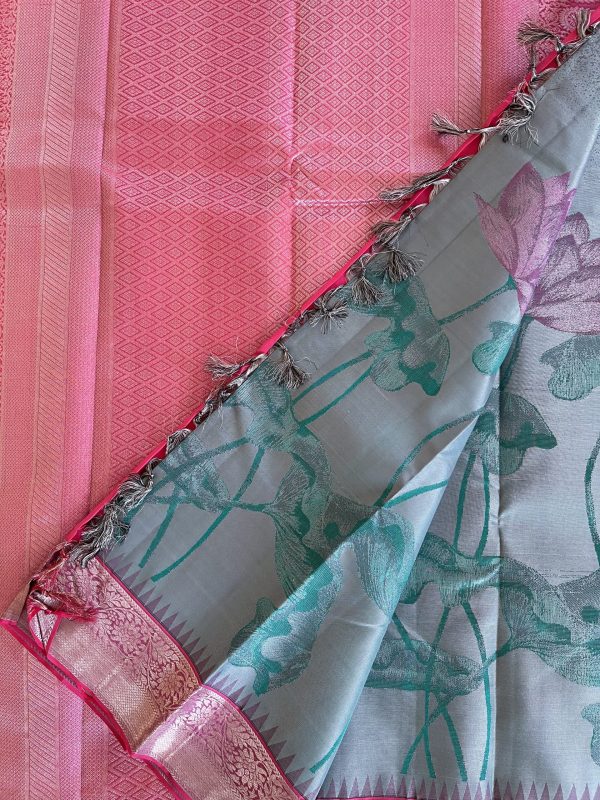 Lotus Kanchipuram Silk Saree - Image 3