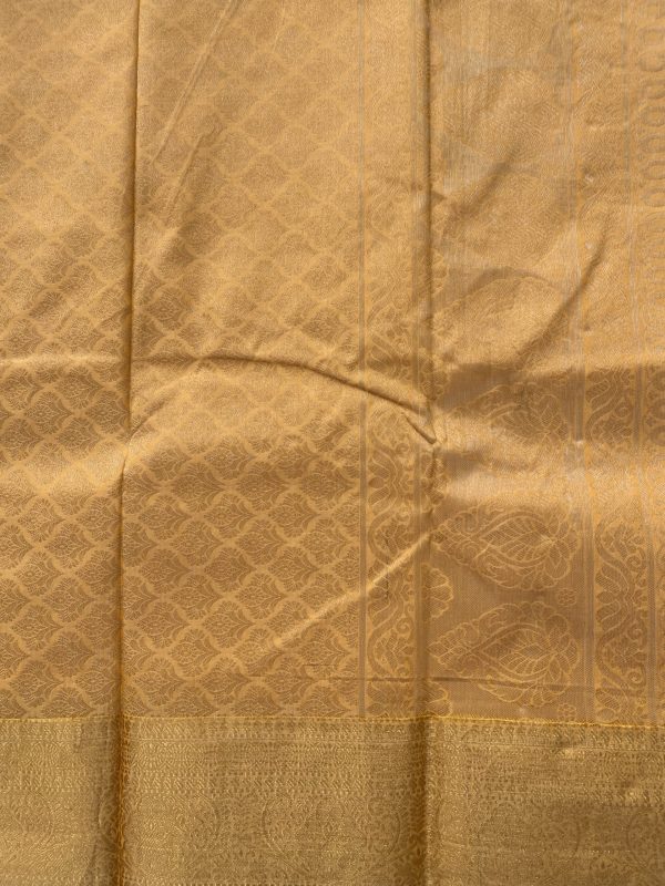 Pastel Orange Soft Silk Saree - Image 4