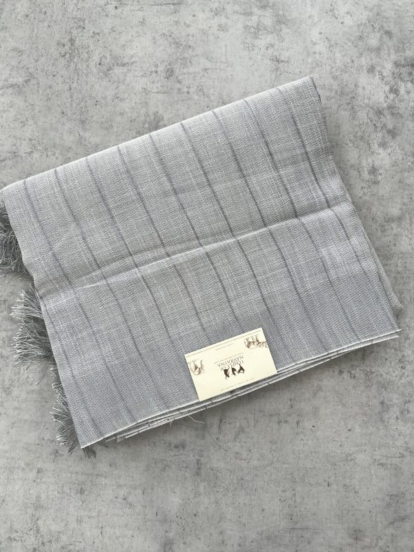 Gray Semi Linen Saree