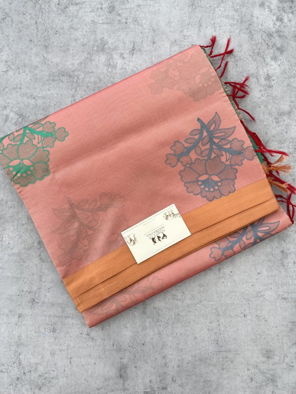 Rose Gold Soft Silk Printed Saree