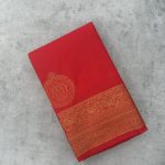 Red Soft Silk Saree with Zari Border
