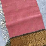 Onion Pink Kanchi Cotton with Contrast Border